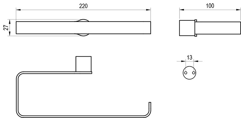 Handtuchhalter Fold 22 cm
