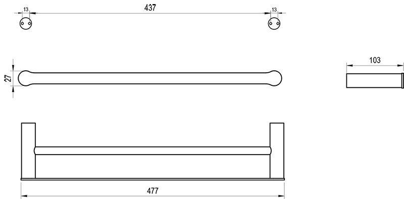 Doppelter Handtuchhalter Fold