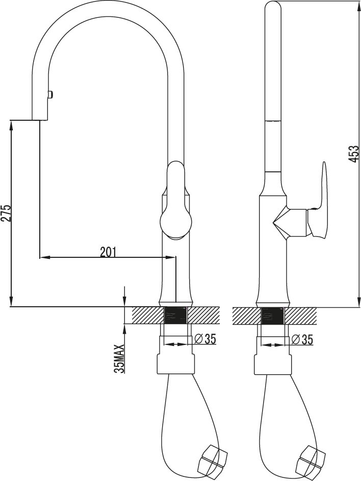 Einhand-Spültischbatterie KM 017