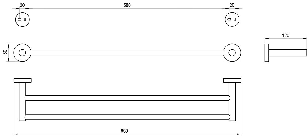 Doppelter Handtuchhalter Kona