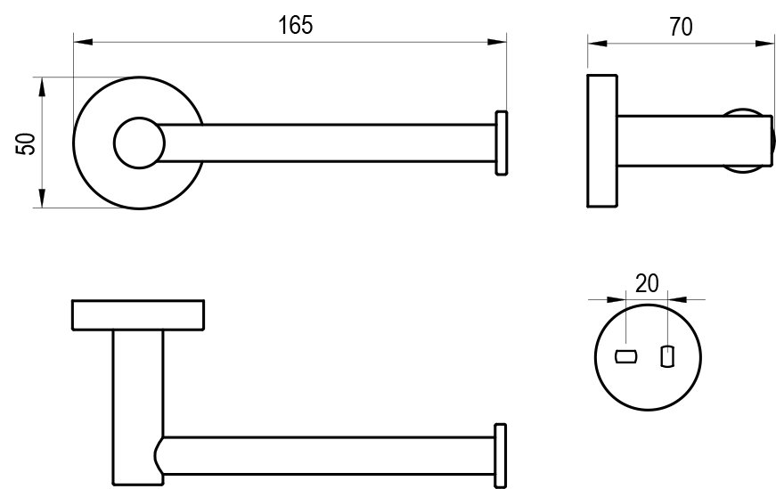 Toilettenpapierhalter Kona KN 400