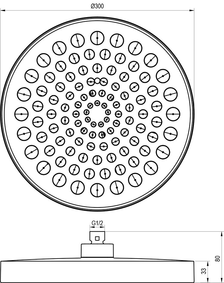 991.00 Runde Kopfbrause