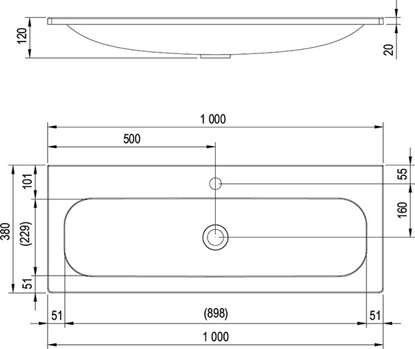 Waschbecken Ring 1000