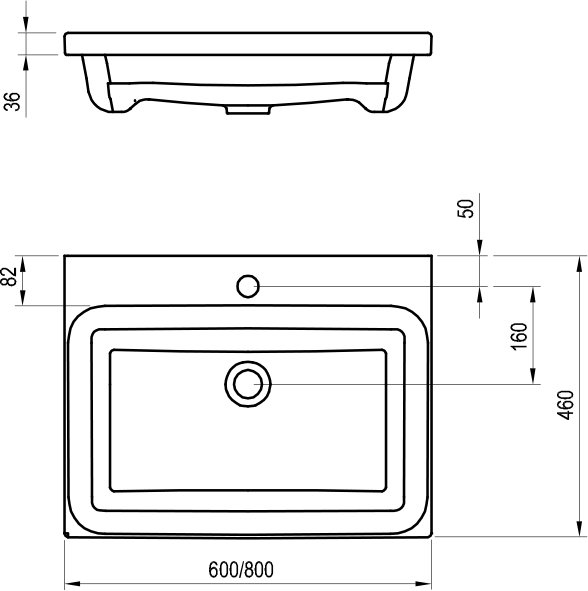 Comfort 800 Waschbecken