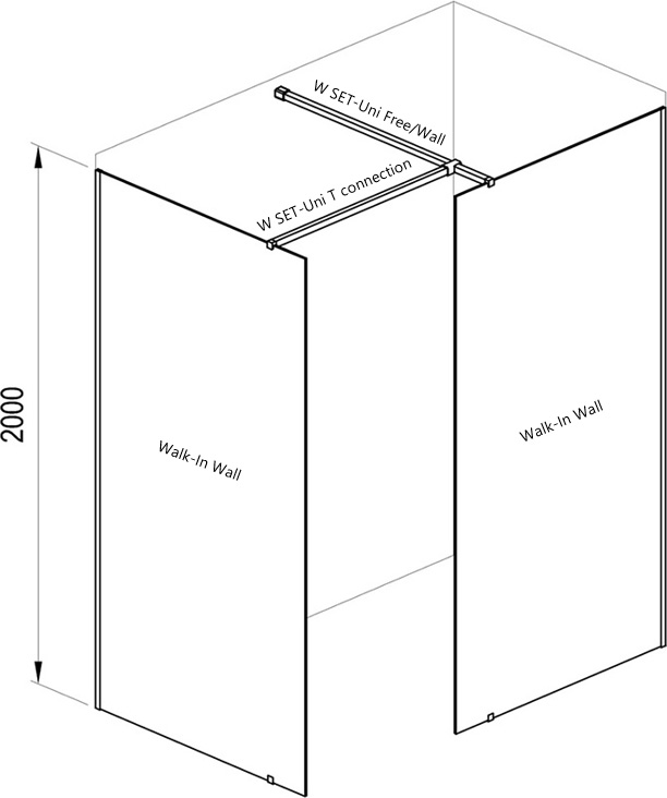 Duschabtrennungen Walk-in Double Wall