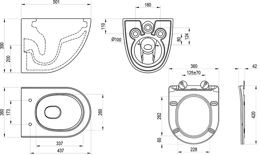 WC Chrome AquaSpin Set