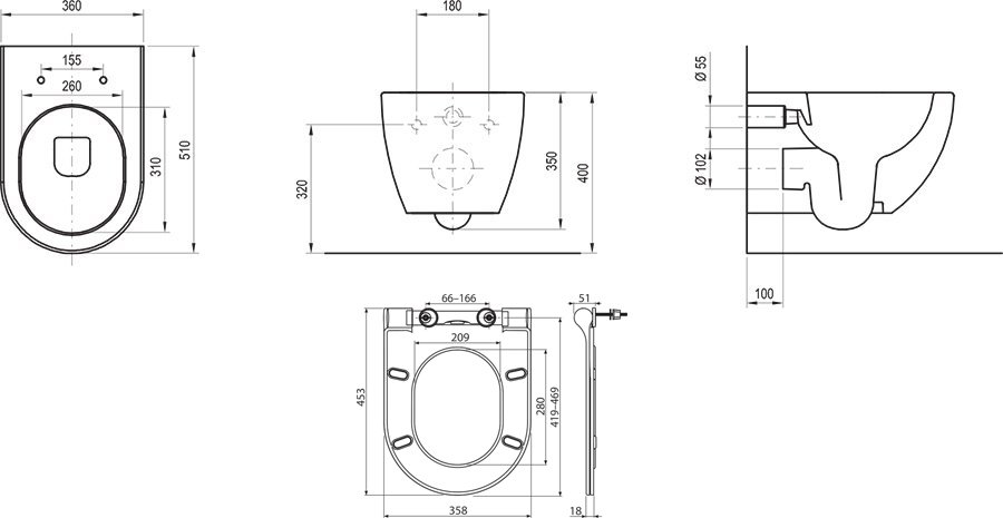 WC Uni Chrome RimOff Set
